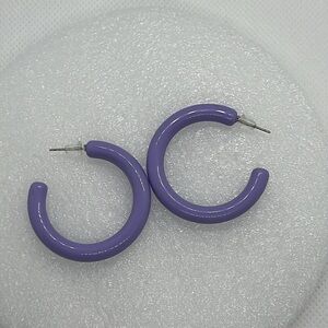 Chic Lavender Purple Hoop Earrings
